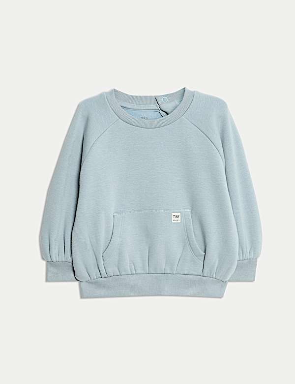 Cotton Blend Fleece Lined Sweatshirt (0-3 Yrs)