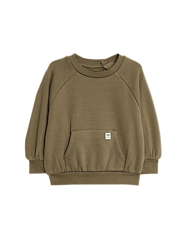 Cotton Blend Fleece Lined Sweatshirt (0-3 Yrs)