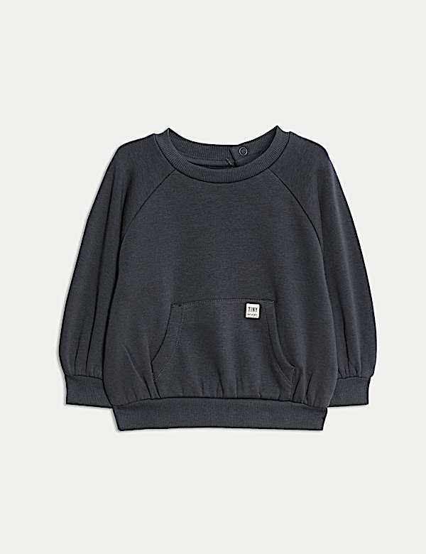 Cotton Blend Fleece Lined Sweatshirt (0-3 Yrs)