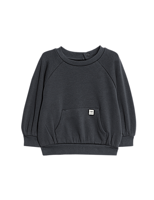 Cotton Blend Fleece Lined Sweatshirt (0-3 Yrs)