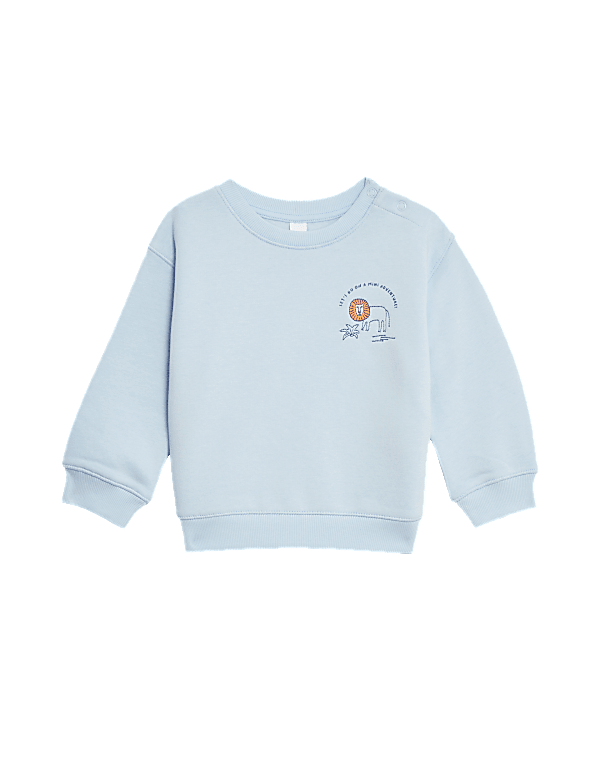 Cotton Rich Lion Sweatshirt (0-3 Yrs)