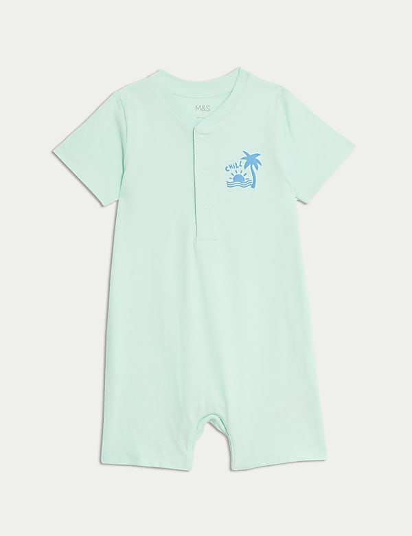 Pure Cotton Palm Tree Romper (0-3 Yrs) - BH