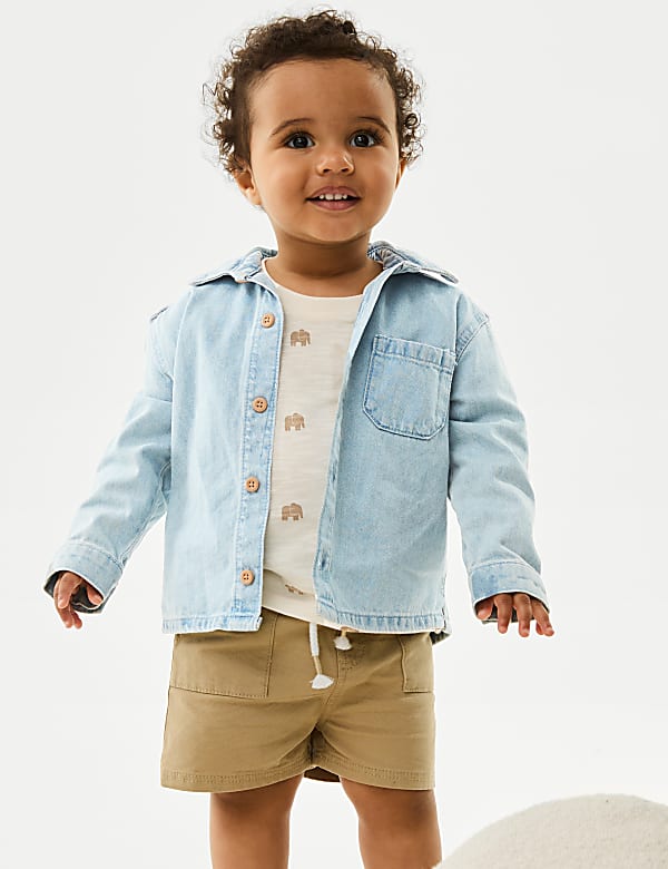 3pc Cotton Rich Elephant Outfit (0-3 Yrs) - BN