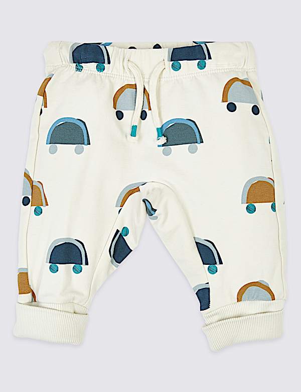 Organic Cotton Car Print Joggers