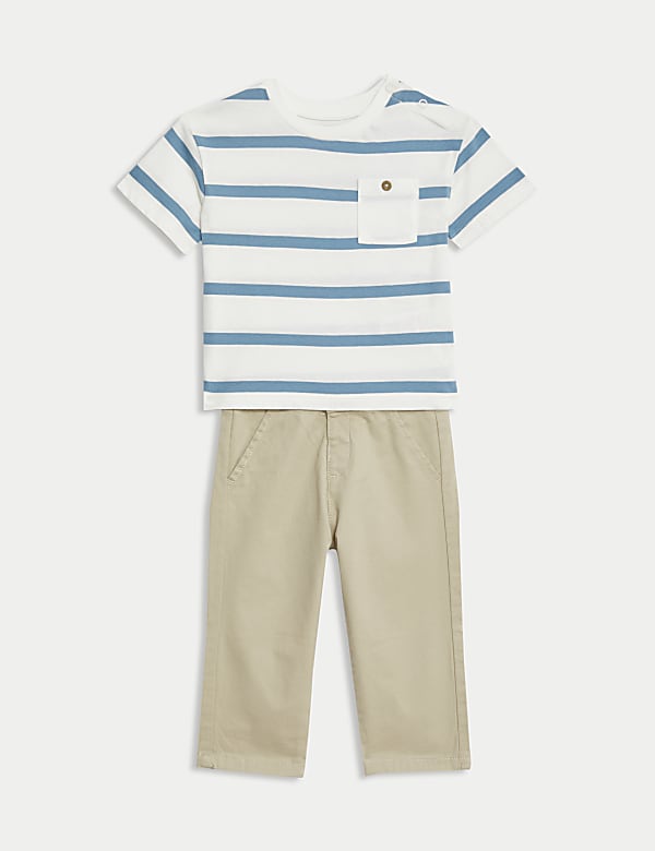 2pc Top & Bottom Chino Outfit (0-3 Yrs) - BN