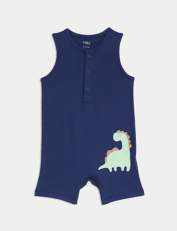 Pure Cotton Dinosaur Romper (0-3 Yrs) - RO