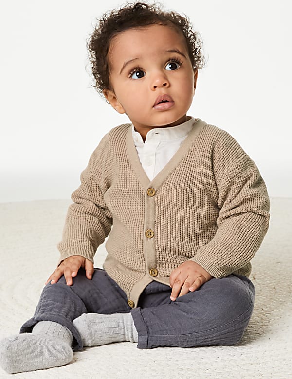 Pure Cotton Cardigan (0-3 Yrs) - EE