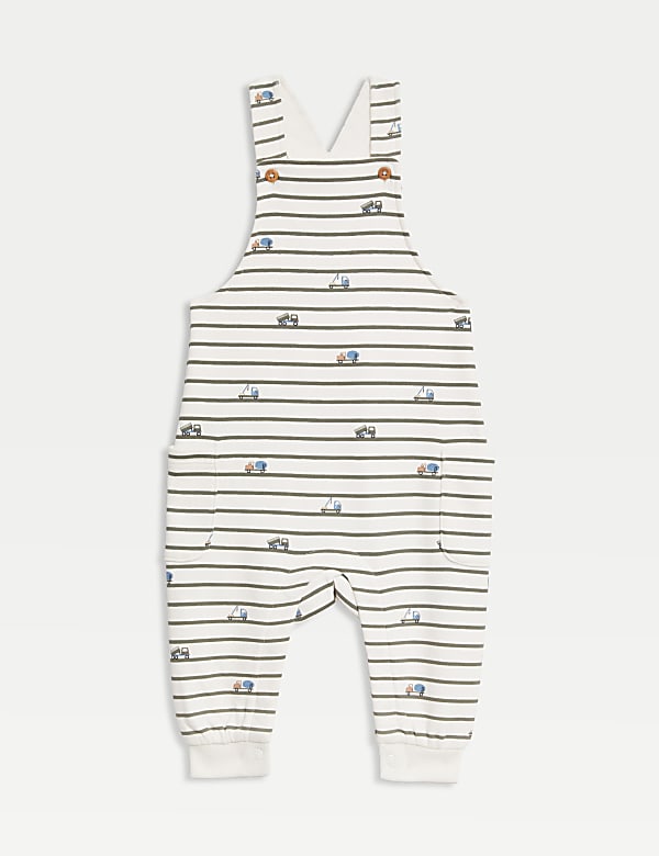 2pc Cotton Rich Striped Transport Outfit (0-3 Yrs)