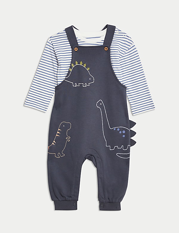 2pc Cotton Rich Dinosaur Outfit (0-3 Yrs) - AT