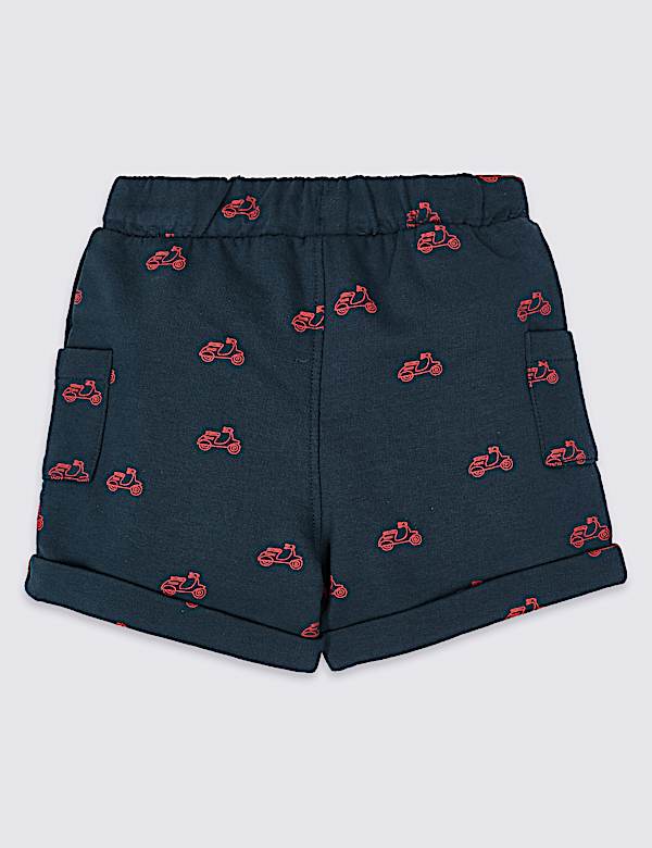 2 Pack Pure Cotton Sweat Shorts