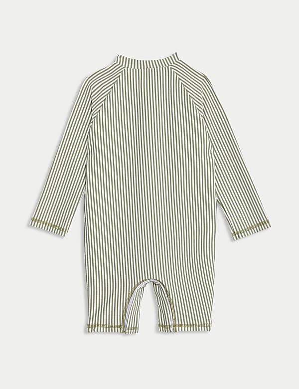 Striped Long Sleeve Swim All In One (0-3 Yrs) - RO