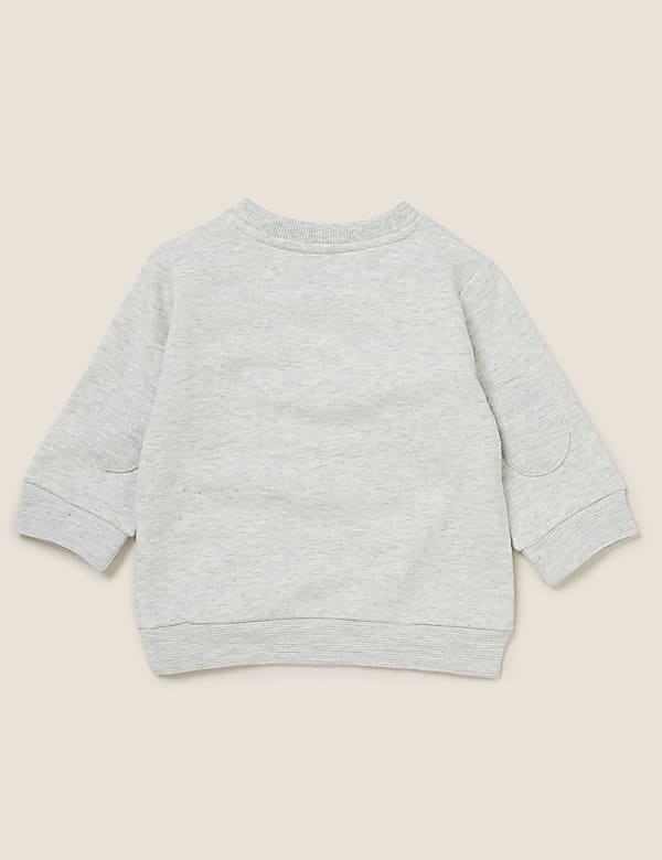 Cotton Jersey Boucle Teddy Sweater