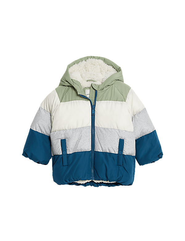 Colour Block Hooded Jacket (0-3 Yrs)