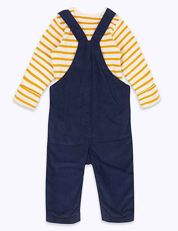 2 Piece Dinosaur Dungaree Set (0-3 Yrs)