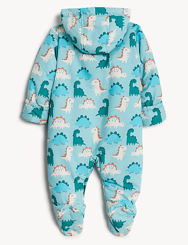 Hooded Dinosaur Print Snowsuit (0-3 Yrs) - US