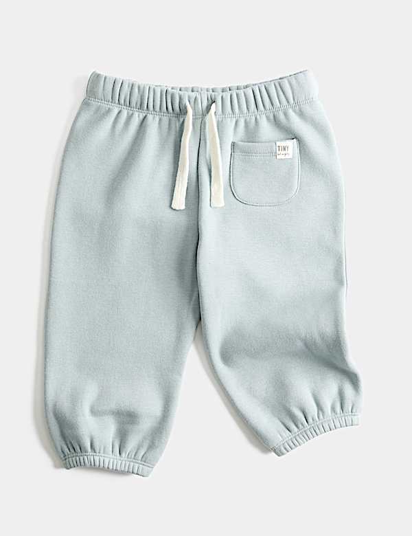 Cotton Blend Fleece Lined Joggers (0-3 Yrs)