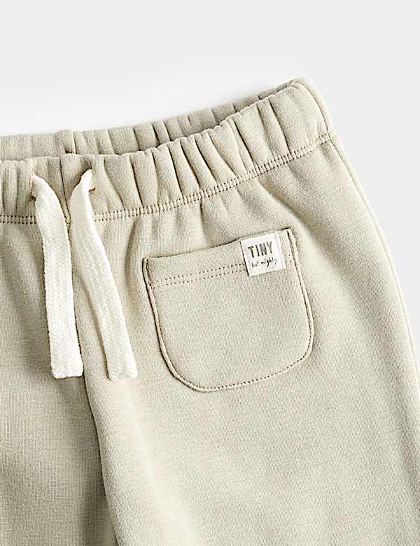Cotton Blend Fleece Lined Joggers (0-3 Yrs)