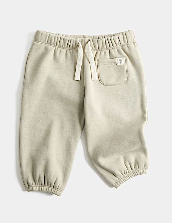 Cotton Blend Fleece Lined Joggers (0-3 Yrs)