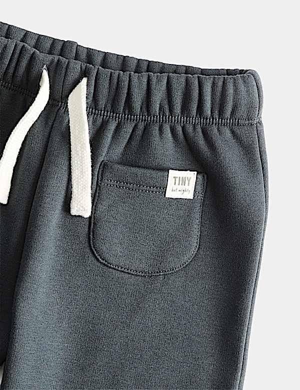 Cotton Blend Fleece Lined Joggers (0-3 Yrs)
