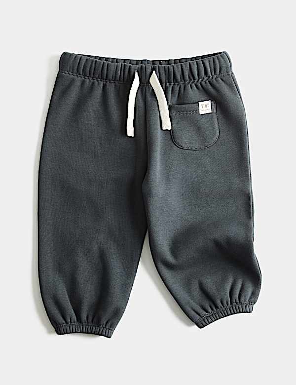 Cotton Blend Fleece Lined Joggers (0-3 Yrs)