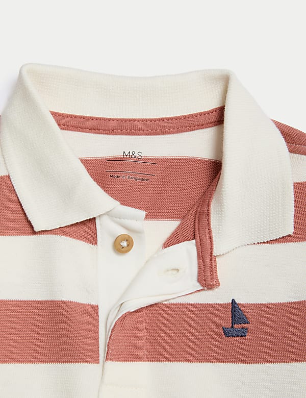 Pure Cotton Striped Rugby Shirt (0-3 Yrs)