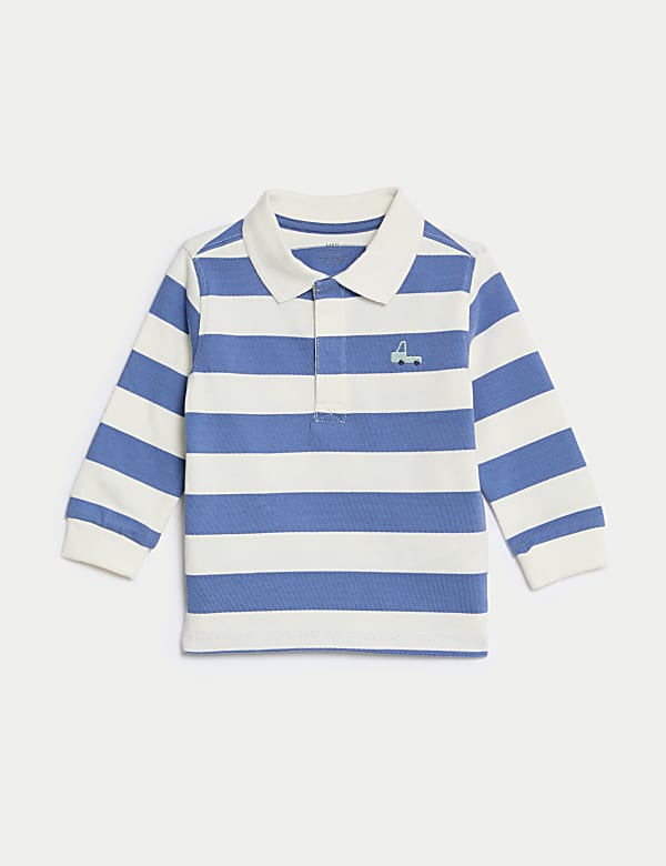 Camisa de rugby de rayas de algodón puro (0-3&nbsp;años) - US