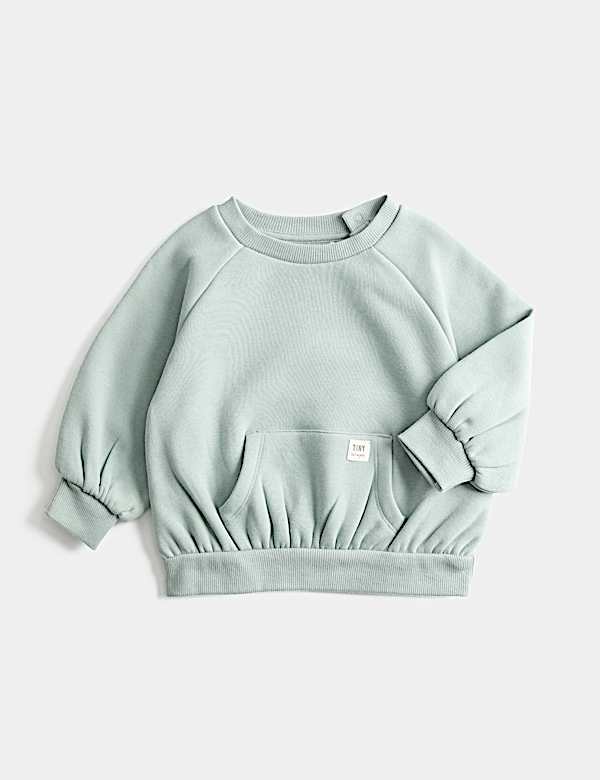 Cotton Blend Fleece Lined Sweatshirt (0-3 Yrs)