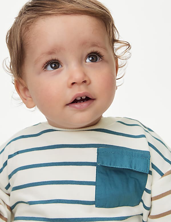 Cotton Rich Striped Sweatshirt (0-3 Yrs)