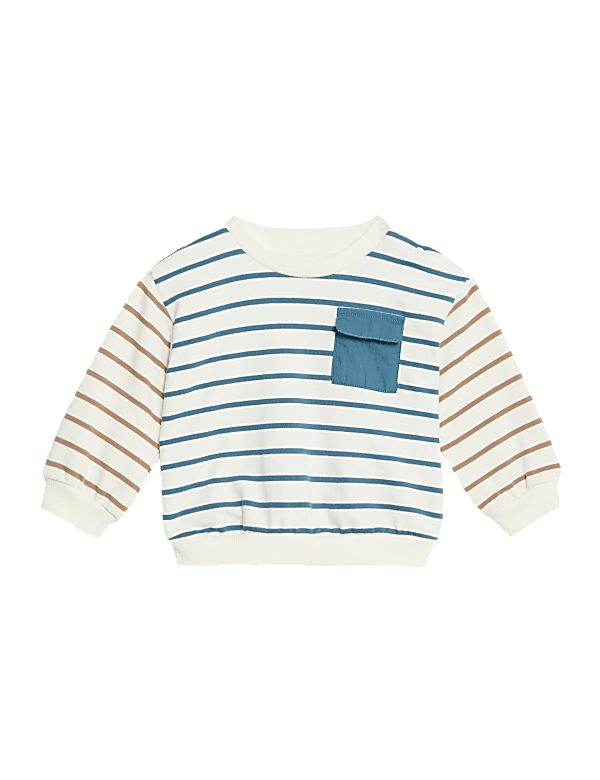 Cotton Rich Striped Sweatshirt (0-3 Yrs)