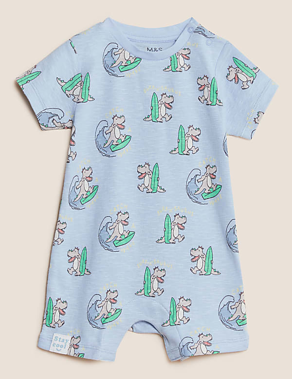 2pk Pure Cotton Crocodile Rompers