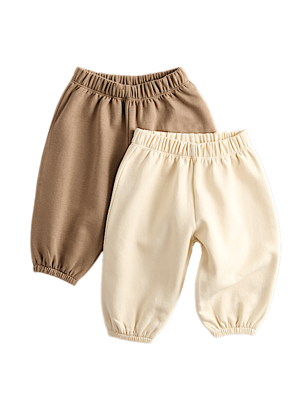 2 Pack Cotton Rich Joggers (0-5 Yrs)