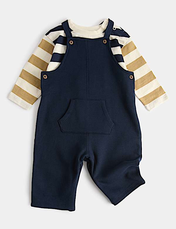 Jersey Dungaree Outfit (0-3 Yrs)