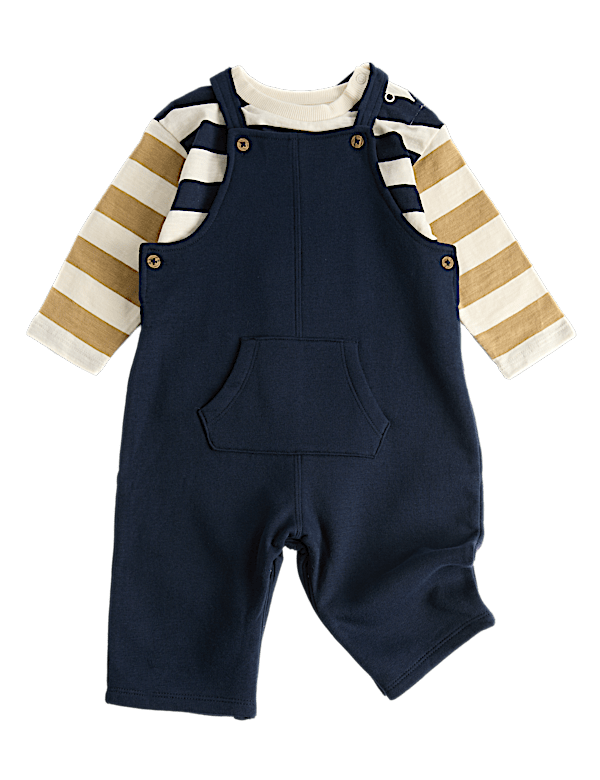Jersey Dungaree Outfit (0-3 Yrs)