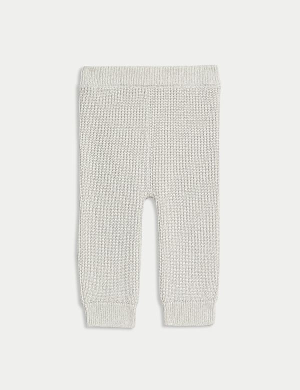 Zuiver katoenen outfit met gebreide top en broek (0-3 jaar) - BE