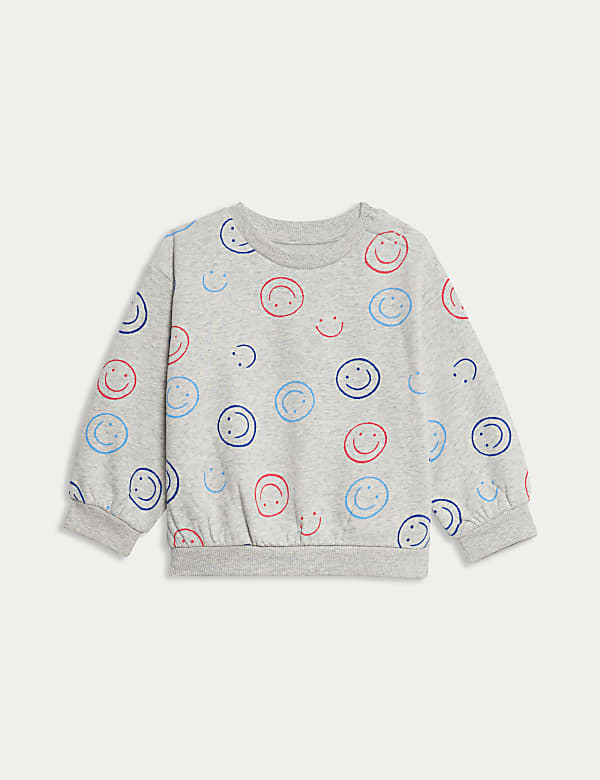 Cotton Rich Smiley Top & Bottom Outfit (0-3 Yrs) - RO