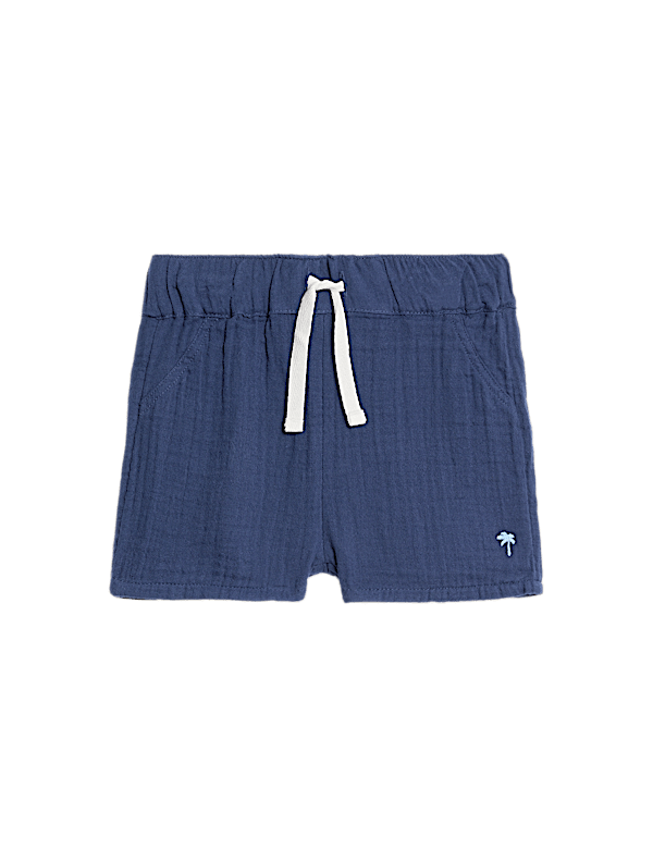 Pure Cotton Double Cloth Shorts (0-3 Yrs)