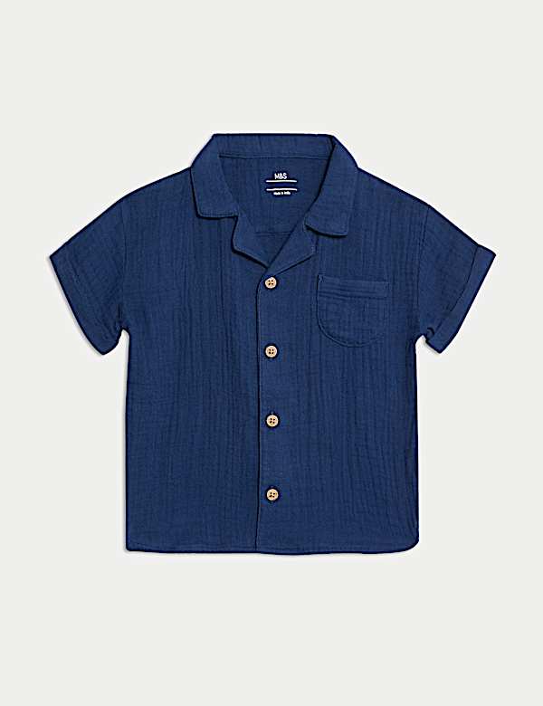 Pure Cotton Double Cloth Shirt (0-3 Yrs) - VN