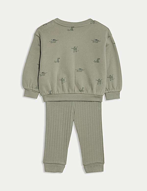 2pc Cotton Rich Dog Top & Bottom Outfit (0-6 Yrs)