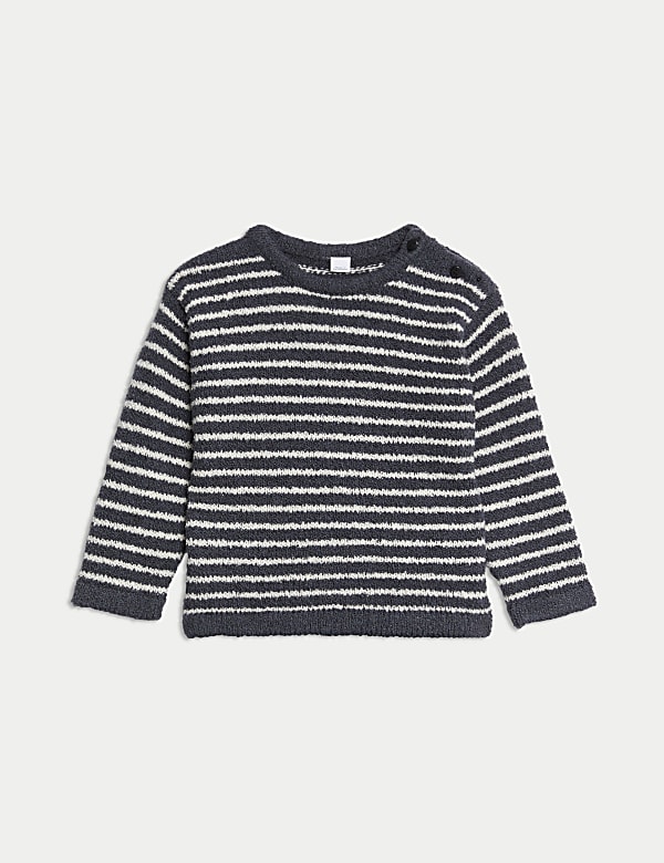 Conjunto de 2 piezas de algod&oacute;n Boucl&eacute; tejido de rayas (0-3 a&ntilde;os) - US