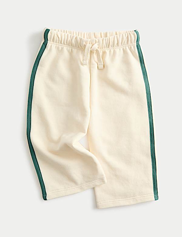 Cotton Rich Wide Leg Striped Joggers (0-6 Yrs) - CH