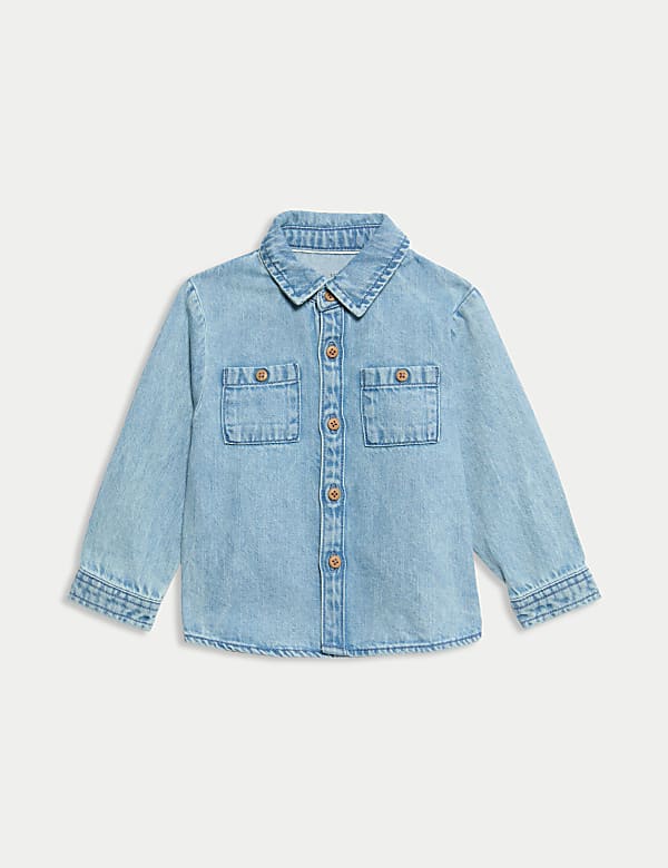 Σύνολο με τζιν πουκάμισο & T-shirt (0-6 ετών), 2 τεμάχια - GR