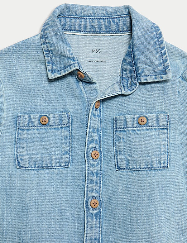 Σύνολο με τζιν πουκάμισο & T-shirt (0-6 ετών), 2 τεμάχια - GR