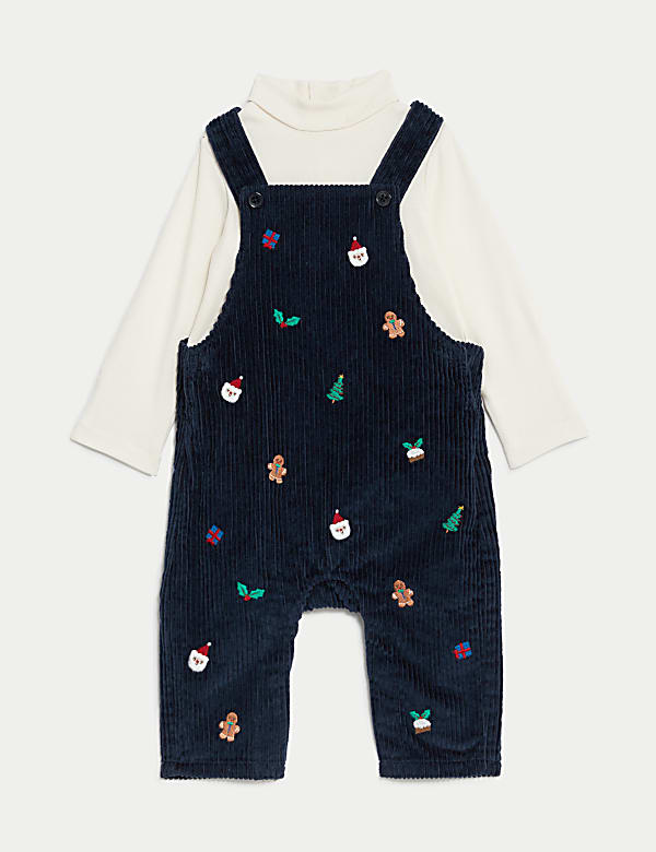 2pc Pure Cotton Christmas Outfit (0-3 Yrs) - IT