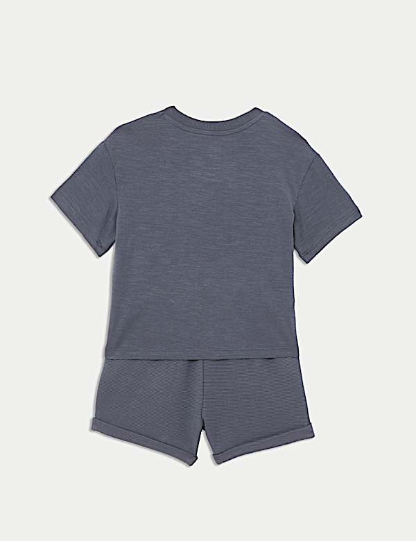 2pc Pure Cotton 'Hello' Slogan T-Shirt Outfit (0-3 Yrs)