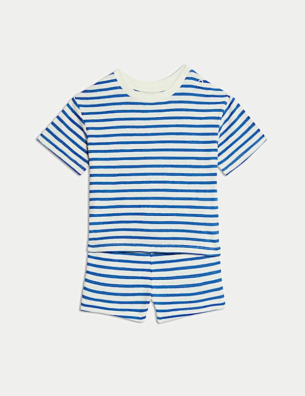 2pc Pure Cotton Striped Short Outfit (0-3 Yrs) - VN