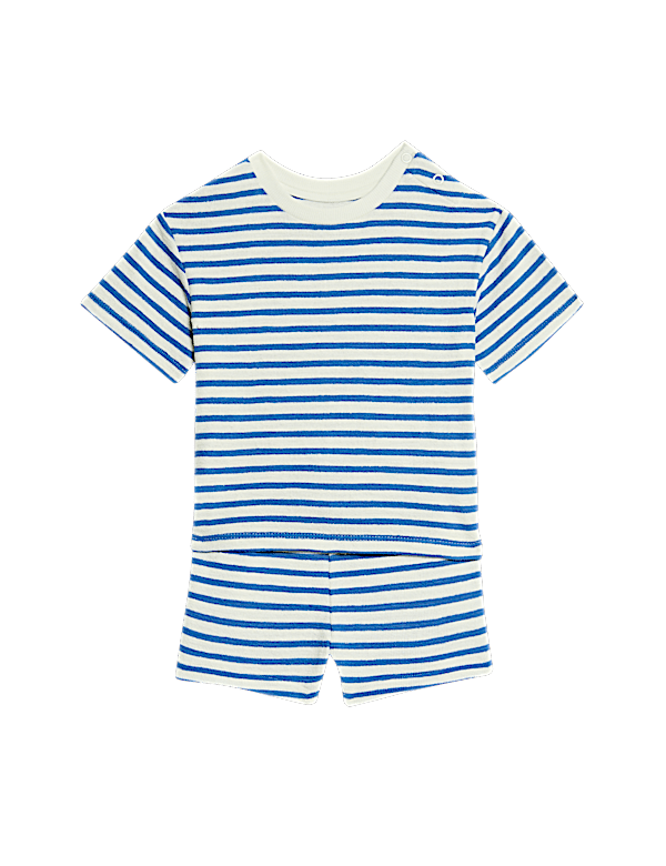 2pc Pure Cotton Striped Short Outfit (0-3 Yrs)
