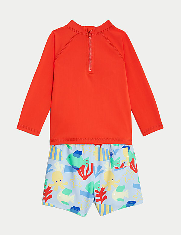 2pc Fish Long Sleeve Swim Set (0-3 Yrs) - LU