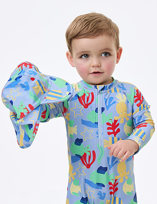 2-teiliges Badeanzug-Set mit langen &Auml;rmeln und Meeresmotiv (0&ndash;3 Jahre) - DE