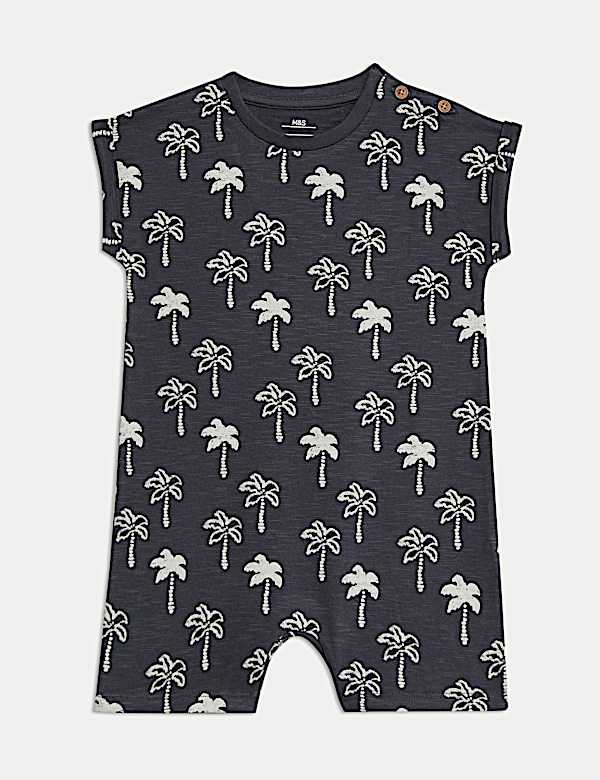 Pure Cotton Palm Tree Romper (0-3 Yrs) - VN