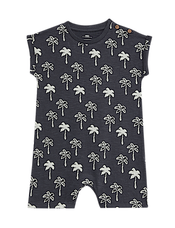 Pure Cotton Palm Tree Romper (0-3 Yrs)